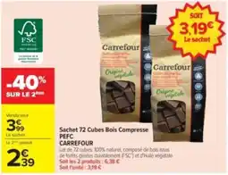 Carrefour Drive Carrefour Cubes Bois Compresse offre