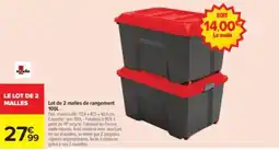 Carrefour Drive Sundis malles de rangement offre
