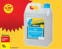 Carrefour Drive Miewxa Eau déminéralisée offre