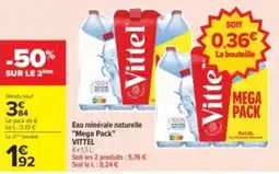 Carrefour Drive Vittel Eau minérale naturelle offre