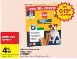 Carrefour Drive Pedigree Friandises Dentastix offre