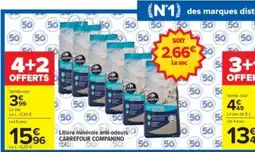 Carrefour Drive COMPANINO Litière minérale anti-odeurs offre