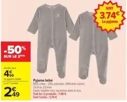 Carrefour Drive Pyjama bébé offre