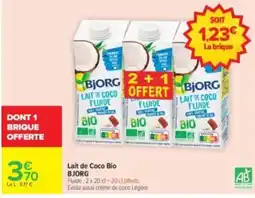 Carrefour Drive BJORG Lait de Coco Bio offre