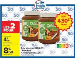 Carrefour Drive KAONUTS Pâte à tartiner offre