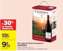 Carrefour Drive CRAMOISAY Vin rouge offre