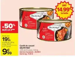 Carrefour Drive DELPEYRAT Confit de canard offre