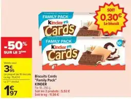 Carrefour Drive Kinder Biscuits Cards offre