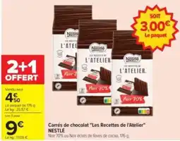 Carrefour Drive Nestlé Carrés de chocolat offre
