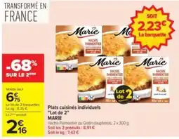 Carrefour Drive MARIE Hachis Parmentier offre