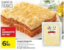 Carrefour Drive Marché Lasagne bolognaise offre