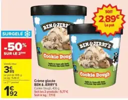 Carrefour Drive BEN & JERRY'S Cookie Dough offre