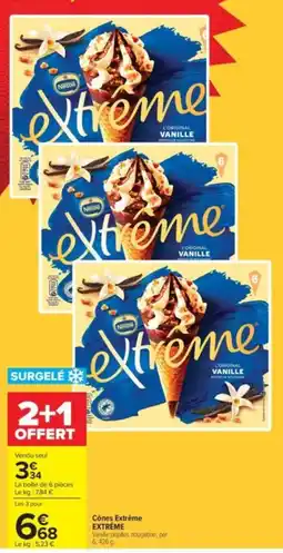 Carrefour Drive Nestlé Cônes Extrême offre