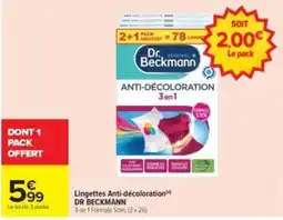 Carrefour Drive DR BECKMANN Lingettes Anti-décoloration offre
