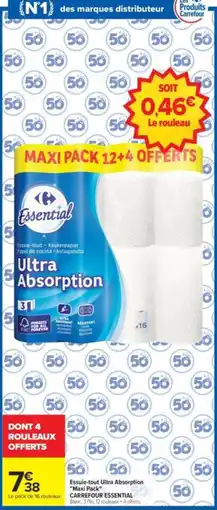 Carrefour Drive Essential Essuie-tout Ultra Absorption offre