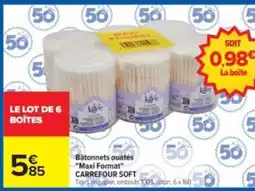 Carrefour Drive CARREFOUR SOFT Bâtonnets ouatés "Maxi Format" offre