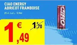E.Leclerc Ciao energy abricot framboise offre
