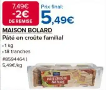 MAISON BOLARD Pâté en croûte familial