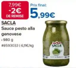 Costco SACLA Sauce pesto alla genovese offre