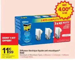 Carrefour Drive Raid Diffuseur électrique liquide anti-moustiques offre