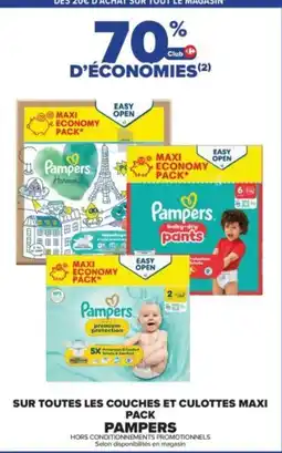 Carrefour Drive Pampers couches et culottes offre