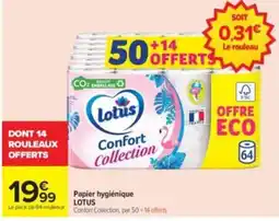 Carrefour Drive LOTUS Papier hygiénique offre
