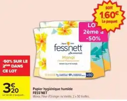 Carrefour Drive FESS'NET Papier hygiénique humide offre