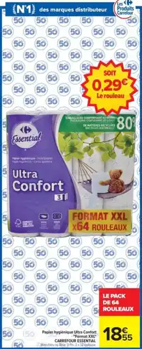 Carrefour Drive Essential Papier hygiénique Ultra Confort offre