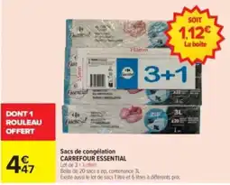 Carrefour Drive Essential Sacs de congélation offre