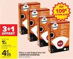 Carrefour Drive CARREFOUR ESSENTIAL Filtres à café Original brun offre