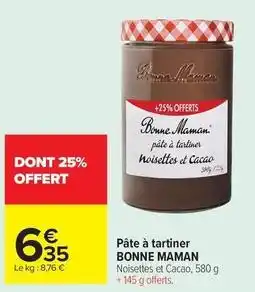 Carrefour Drive Bonne maman - pâte à tartiner offre
