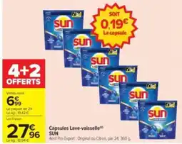 Carrefour Drive SUN Capsules Lave-vaisselle offre