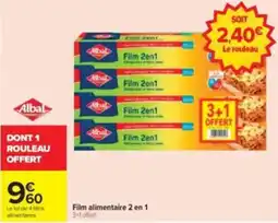 Carrefour Drive Albal Film alimentaire 2 en 1 offre