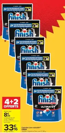 Carrefour Drive Finish Capsules Lave-vaisselle offre