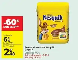 Carrefour Drive Nestlé - poudre chocolatée nesquik offre