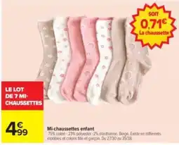 Carrefour Drive Mi-chaussettes enfant offre