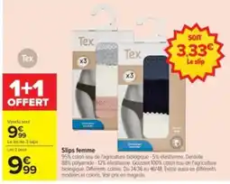 Carrefour Drive Tex Slips femme offre