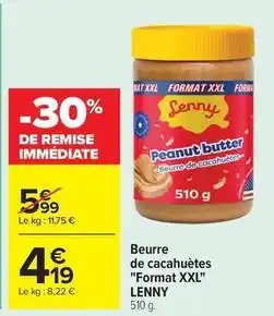 Carrefour Drive Beurre de cacahuètes format xxl offre