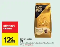 Carrefour Drive L'or - café en grains offre