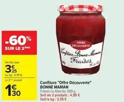 Carrefour Drive Bonne maman - confiture offre découverte offre