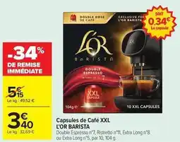 Carrefour Drive Lor - capsules de café xxl offre