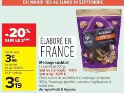 Carrefour Drive Mélange cocktail offre