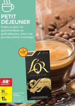 Carrefour Drive L'or espresso - petit déjeuner offre
