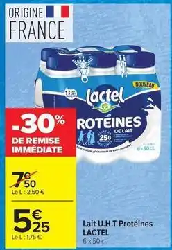 Carrefour Drive Lactel - lait u.h.t protéines offre