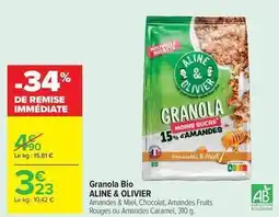 Carrefour Drive Aline & olivier - granola bio offre