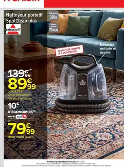 Carrefour Drive Bissell - nettoyeur portatif spot clean plus offre