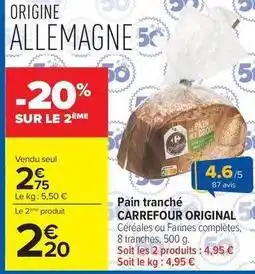 Carrefour Drive Carrefour - pain tranché offre