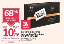 Promocash CARTE NOIRE Café moulu offre
