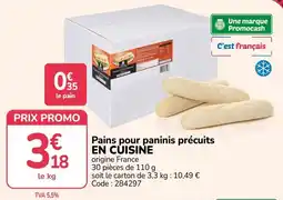 Promocash Pains pour paninis précuits offre