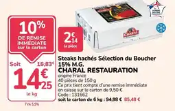 Promocash CHARAL Steaks hachés Sélection du Boucher offre